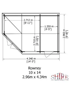 Shire Rowney Log Cabin 28mm Logs - 10' X 14' Log Cabin -FurniHaven Shop V3JVV SQ5 0000000088 NO COLOR SLd3