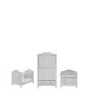 East Coast Toulouse Cotbed, Dresser And Wardrobe Roomset- Grey -FurniHaven Shop V3N8S SQ1 0000000005 GREY SLf