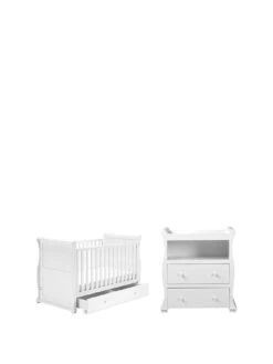 East Coast Alaska Cotbed And Dresser Roomset- White