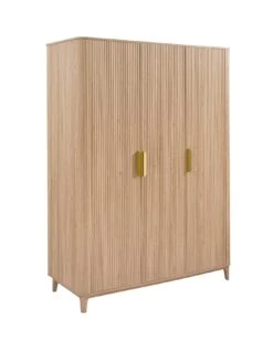 Very Home Carina 3 Door Wardrobe - Oak -FurniHaven Shop V3R9A SQ3 0000000006 OAK SLa