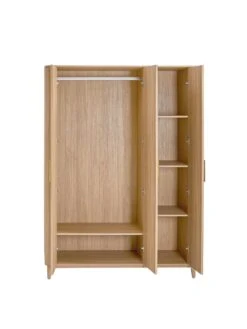 Very Home Carina 3 Door Wardrobe - Oak -FurniHaven Shop V3R9A SQ4 0000000006 OAK SLd