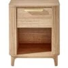Very Home Carina 1 Drawer Bedside Chest - Oak -FurniHaven Shop V3RCV SQ2 0000000006 OAK SLf