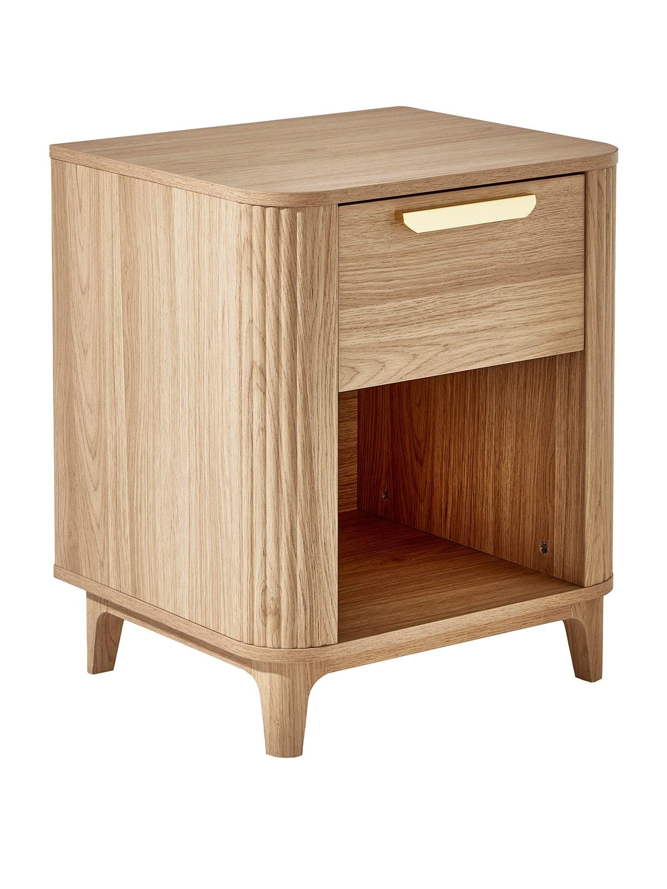 Very Home Carina 1 Drawer Bedside Chest - Oak 4 Very Home Carina 1 Drawer Bedside Chest - Oak - Image 2
