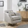 Very Home Lusso Fabric Twister Chair -FurniHaven Shop V5WT2 SQ1 0000000035 SILVER RSr
