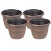 Set Of 4 Acorn Round Planters - Warm Copper (25m) -FurniHaven Shop V5ZUY SQ1 0000000088 NO COLOR SLf