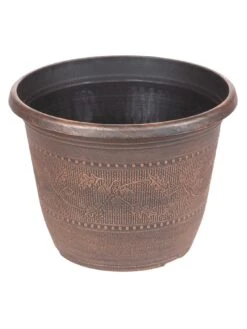Set Of 4 Acorn Round Planters - Warm Copper (25m) -FurniHaven Shop V5ZUY SQ2 0000000088 NO COLOR SLd