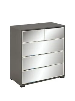 Very Home Mila Mirror 2 + 3 Drawer Chest - FSC® Certified -FurniHaven Shop V5ZVD SQ3 0000000005 GREY SLa