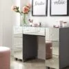 Very Home Bellagio  7 Drawer Dressing Table With Mirrored Fronts - Grey Or White - FSC® Certified -FurniHaven Shop V6PN9 SQ1 0000014410 GREY MIRROR RSr