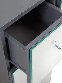 Very Home Bellagio  7 Drawer Dressing Table With Mirrored Fronts - Grey Or White - FSC® Certified -FurniHaven Shop V6PN9 SQ5 0000014410 GREY MIRROR SLd1