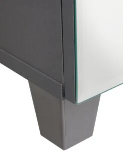 Very Home Bellagio  7 Drawer Dressing Table With Mirrored Fronts - Grey Or White - FSC® Certified -FurniHaven Shop V6PN9 SQ6 0000014410 GREY MIRROR SLd2