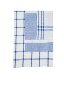 Premier Housewares Set Of 3 Doro Waffle Tea Towels - Blue And White -FurniHaven Shop V72CX SQ5 0000000020 BLUE SLd3