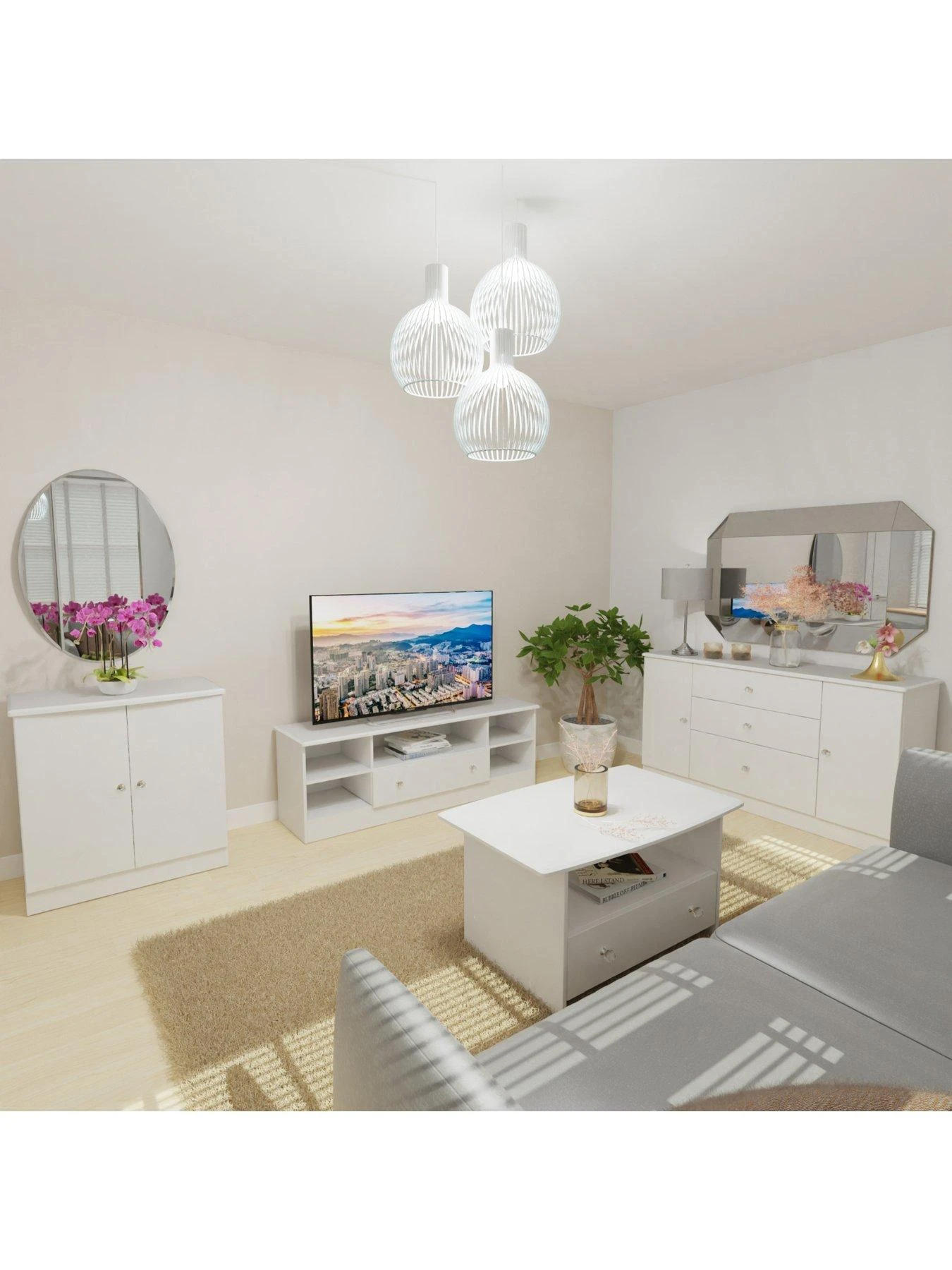 SWIFT Verve Ready Assembled 6 Drawer Desk - White - FSC® Certified 4 SWIFT Verve Ready Assembled 6 Drawer Desk - White - FSC® Certified - Image 2