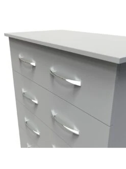 SWIFT Elton Ready Assembled 5 Drawer Chest - FSC® Certified -FurniHaven Shop V7QP8 SQ4 0000000005 GREY SLd