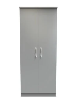 SWIFT Elton Ready Assembled 4 Piece Package - 2 Door Wardrobe, 5 Drawer Chest And 2 Bedside Chests - FSC® Certified   -FurniHaven Shop V7QQA SQ4 0000000005 GREY SLd