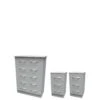 SWIFT Elton 3 Piece Ready Assembled Package - 5 Drawer Chest And 2 Bedside Chests - FSC® Certified -FurniHaven Shop V7QQB SQ1 0000000005 GREY SLf