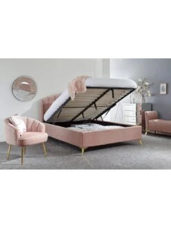 GFW Pettine End Lift Ottoman Bed - Blush Pink -FurniHaven Shop V7UZZ SQ2 0000000742 BLUSH PINK RSr