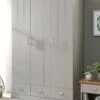 GFW Kendal 3 Door, 3 Drawer Wardrobe -FurniHaven Shop V84DG SQ1 0000000005 GREY RSr