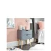 GFW Nyborg Single 2 Drawer Bedside -FurniHaven Shop V84DJ SQ1 0000000005 GREY SLf