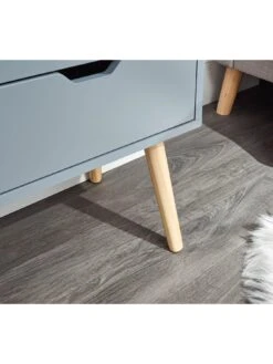 GFW Nyborg Single 2 Drawer Bedside 11 GFW Nyborg Single 2 Drawer Bedside -FurniHaven Shop V84DJ SQ6 0000000005 GREY SLd2