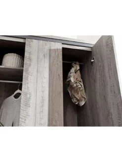 GFW Boston 4 Piece Package - 3 Door Wardrobe, 4 Drawer Chest, 2 Bedside Chests - Grey -FurniHaven Shop V84GY SQ4 0000000005 GREY SLd