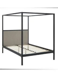 Very Home Hampton 4 Poster Bed Metal Double Bed -FurniHaven Shop V8R30 SQ3 0000000532 LINEN SLd