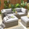 Very Home Aruba 2-Seater Modular Sofa Set Garden Furniture -FurniHaven Shop V980W SQ1 0000000005 GREY RSr