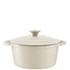 Tower Barbary & Oak 24 Cm Cast Iron Round Casserole – Camembert Cream -FurniHaven Shop V9CKS SQ1 0000000067 CREAM SLf