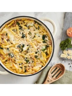 Tower Barbary & Oak 24 Cm Cast Iron Round Casserole – Camembert Cream -FurniHaven Shop V9CKS SQ5 0000000067 CREAM SLd3