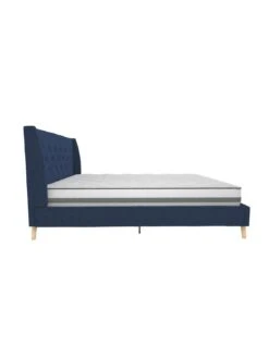 Dorel Home Thea King Linen Bed -FurniHaven Shop V9D23 SQ4 0000000020 BLUE SLd1