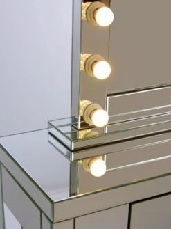 Rialto Mirrored Dressing Table With Lit Hollywood Mirror 13 Rialto Mirrored Dressing Table With Lit Hollywood Mirror -FurniHaven Shop V9VB6 SQ6 0000002051 MIRROR SLd2