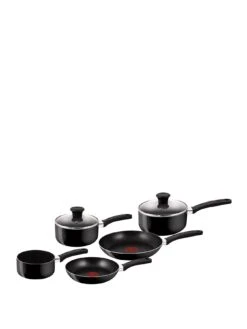Tefal Delight 5 Piece Set (14cm Milk, 16/18cm Saucepans With Lids, 20/24cm Frypan)