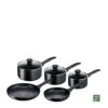 Tefal Induction 5 Piece Set (16cm 18cm 20cm Saucepans 22cm & 26cm Frying Pan) -FurniHaven Shop VA0EN SQ1 0000000004 BLACK SLf