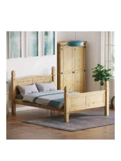Vida Designs Corona Solid Pine Bed Frame - High Foot End