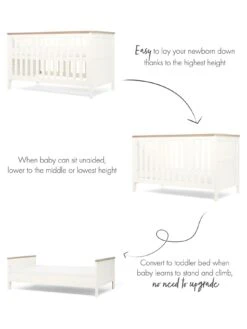 Mamas & Papas Wedmore 2 Piece Cotbed Set - White/Natural -FurniHaven Shop VAVPM SQ2 0000000003 NATURAL RSr