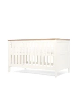 Mamas & Papas Wedmore 2 Piece Cotbed Set - White/Natural -FurniHaven Shop VAVPM SQ5 0000000003 NATURAL SLd1