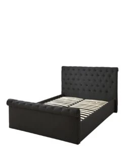 Aspire Chesterfield Ottoman Storage Bed -FurniHaven Shop VB9LT SQ2 0000000004 BLACK SLf