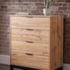 Julian Bowen Bali 4 Drawer Chest -FurniHaven Shop VBYD6 SQ1 0000000006 OAK RSr