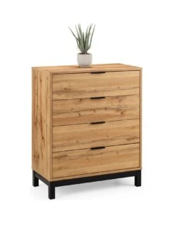 Julian Bowen Bali 4 Drawer Chest -FurniHaven Shop VBYD6 SQ3 0000000006 OAK SLa