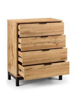 Julian Bowen Bali 4 Drawer Chest -FurniHaven Shop VBYD6 SQ4 0000000006 OAK SLd