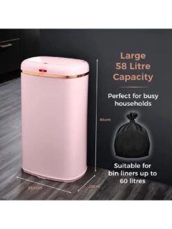 Tower Cavaletto 58-Litre Sensor Bin – Pink -FurniHaven Shop VBYFS SQ4 0000000063 PINK SLd2