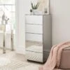 Valour Ready Assembled Mirrored 5 Drawer Tallboy 2 Valour Ready Assembled Mirrored 5 Drawer Tallboy -FurniHaven Shop VBYSN SQ1 0000014410 GREY MIRROR RSr