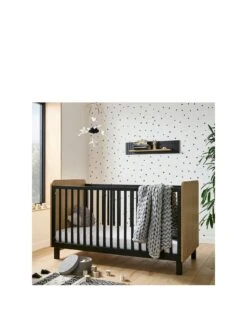 CuddleCo Rafi 3 Piece Nursery Furniture Set - Oak And Black -FurniHaven Shop VDX4L SQ3 0000000088 NO COLOR SLa