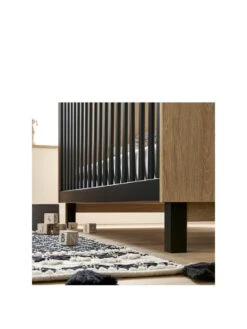 CuddleCo Rafi 2-Piece Nursery Furniture Set - Oak And Black -FurniHaven Shop VDX4M SQ3 0000000088 NO COLOR SLa