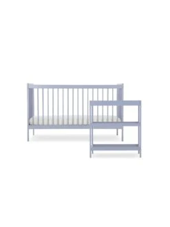 CuddleCo Nola 2 Piece Nursery Furniture Set - Flint Blue -FurniHaven Shop VDX4T SQ7 0000000020 BLUE DGy