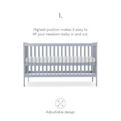 CuddleCo Nola 2 Piece Nursery Furniture Set - Flint Blue -FurniHaven Shop VDX4T SQ8 0000000020 BLUE DVvP