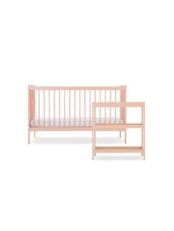 CuddleCo Nola 2-Piece Nursery Furniture Set - Soft Blush Pink -FurniHaven Shop VDX4W SQ7 0000000088 NO COLOR DGy