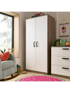 CuddleCo Enzo 3-Piece Nursery Furniture Set - Oak And White -FurniHaven Shop VDX4Z SQ5 0000000088 NO COLOR SLd1