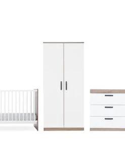 CuddleCo Enzo 3-Piece Nursery Furniture Set - Oak And White -FurniHaven Shop VDX4Z SQ7 0000000088 NO COLOR DGy