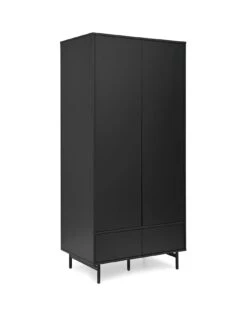 Very Home Hava 2 Door, 2 Drawer Wardrobe -FurniHaven Shop VE1TL SQ3 0000000004 BLACK SLa
