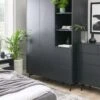 Very Home Hava 2 Door, 2 Drawer Wardrobe With Open Shelves 1 Very Home Hava 2 Door, 2 Drawer Wardrobe With Open Shelves -FurniHaven Shop VE1TM SQ1 0000000004 BLACK RSr